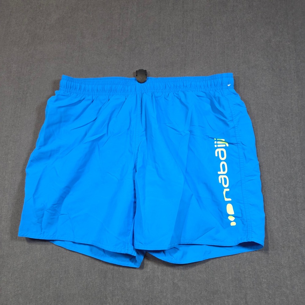 Nabaiji Swim Shorts Mens M/L Blue Decathlon B-Free Board Shorts Logo